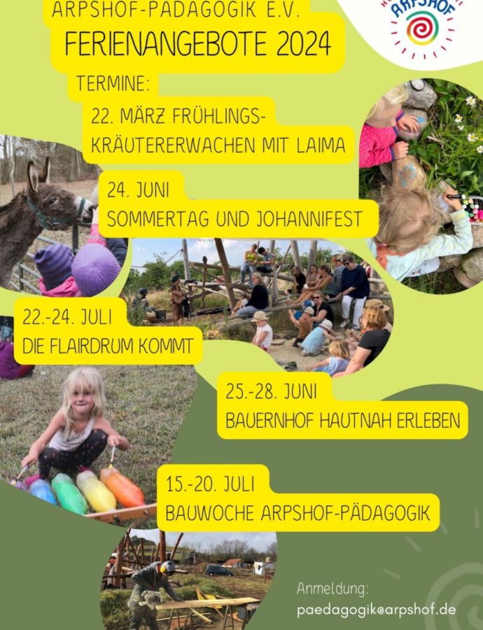☀️ Sommer Programm der Arpshof Pädagogik